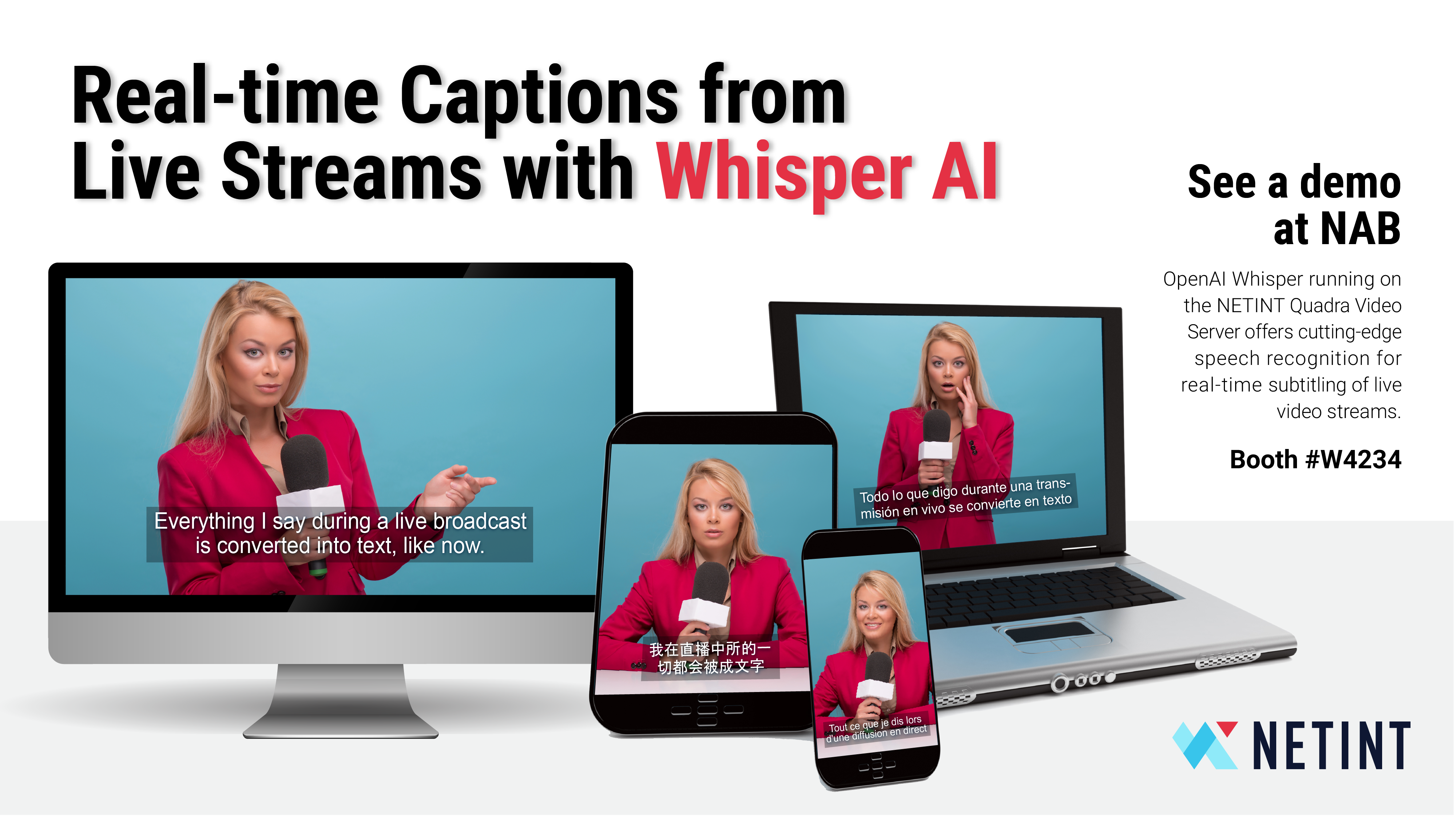 NETINT Unveils Industry-First Automated Subtitling Feature With OpenAI Whisper